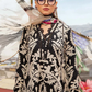 Luxury Black & Beige Botanical Printed 3-Piece Lawn Suit
