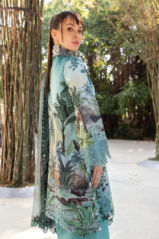 Elegant Mint Green Printed 3-Piece Lawn Suit